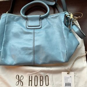 EUC Hobobags Leather Sheila Medium Blue Mist